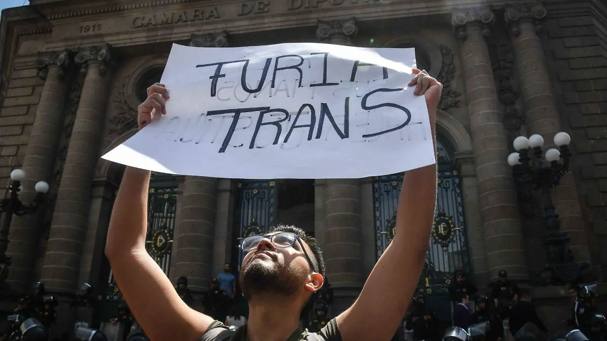 Protesta contra transfeminicidios en CDMX